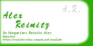 alex reinitz business card